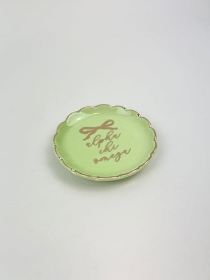 Sorority Round Trinket Dish Greek in at Wrapsody