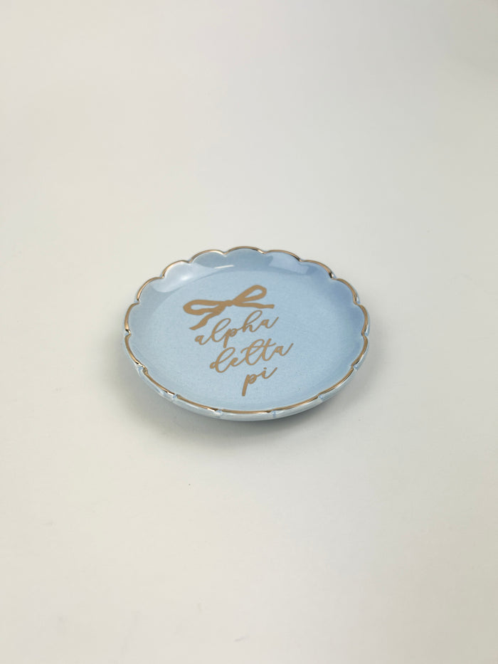 Sorority Round Trinket Dish Greek in at Wrapsody