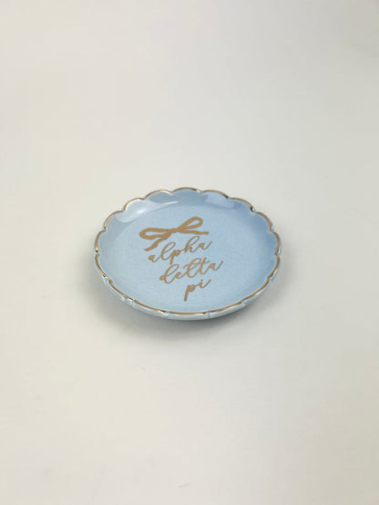 Sorority Round Trinket Dish Greek in at Wrapsody
