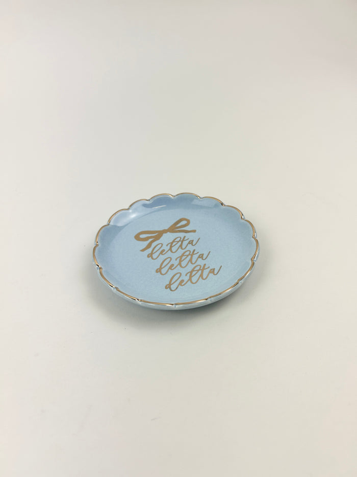 Sorority Round Trinket Dish Greek in at Wrapsody