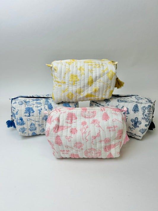 Sorority Toile Cosmetic Bag Greek in at Wrapsody
