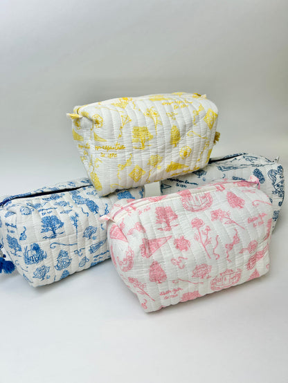 Sorority Toile Cosmetic Bag Greek in at Wrapsody