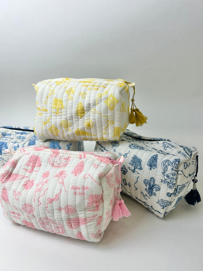 Sorority Toile Cosmetic Bag Greek in at Wrapsody