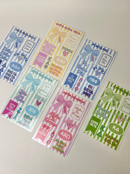 Sorority Vinyl Sticker Sheet Greek in at Wrapsody