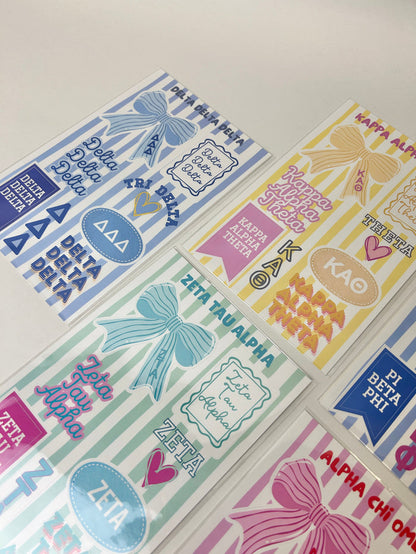 Sorority Vinyl Sticker Sheet Greek in at Wrapsody