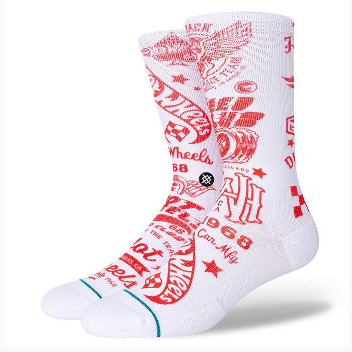 Stance Sock Hot Wheels Men White
