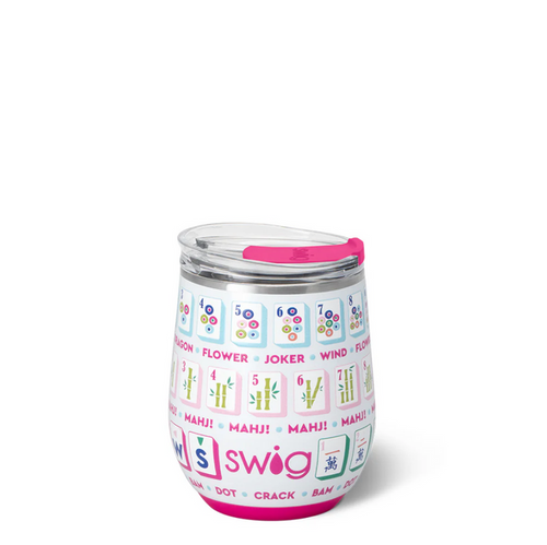 Swig 12oz Stemless Wine Cup Mahjong Drinkware in at Wrapsody