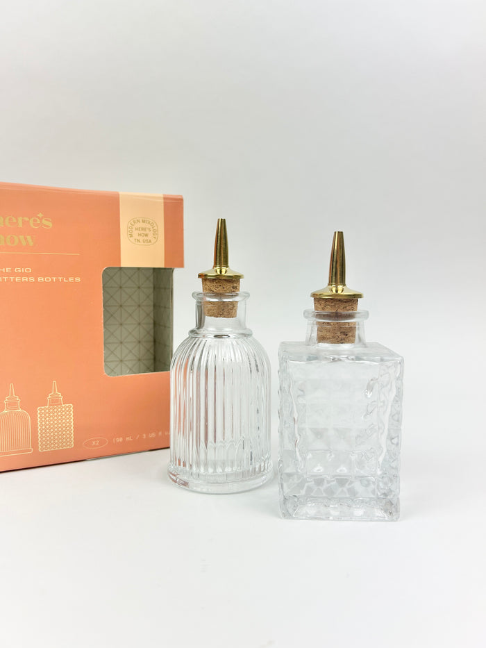 The Gio Bitters Bottles Set of 2 Barware in at Wrapsody