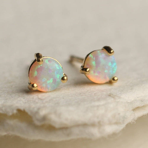 Tiny Opal Earrings