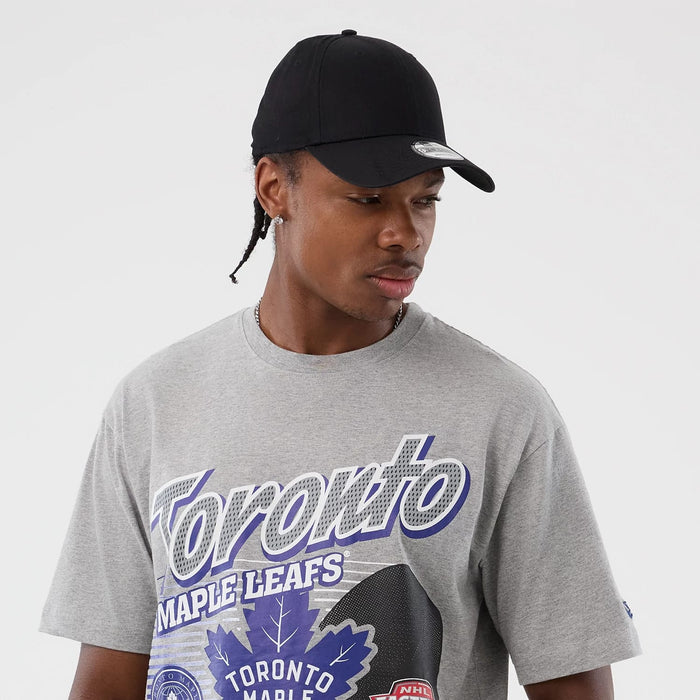 The Male model is wearing Toronto Maple Leafs NHL Sport Classic Grey T-Shirt 4