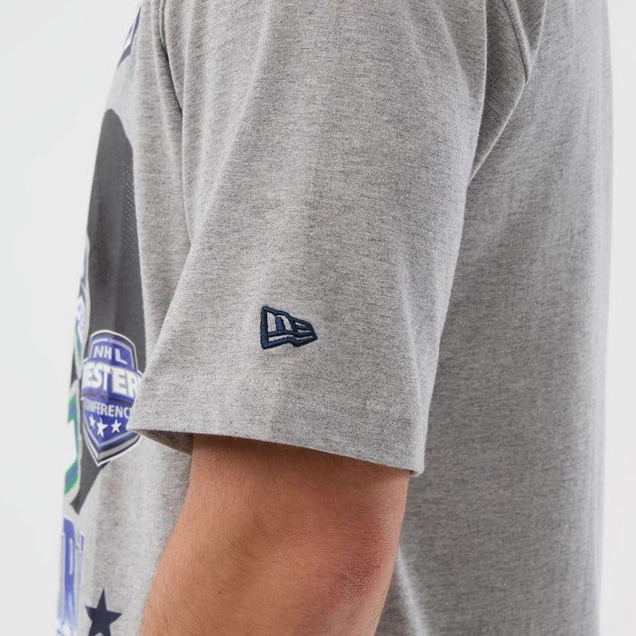 The Male model is wearing Vancouver Canucks NHL Sport Classic Grey T-Shirt 3
