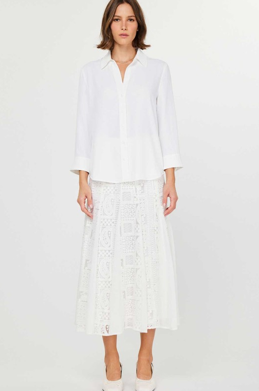 White Button Down Blouse Tops in at Wrapsody