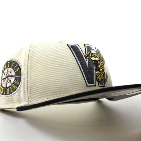 WISCONSIN TIMBER RATTLER New Era 59Fifty Fitted Hat (Chrome White Cordury Gray Under Brim)