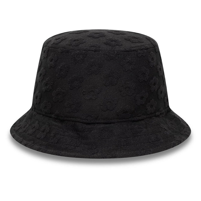 This is a Womens New Era Towelling Black Adventure Bucket Hat 3
